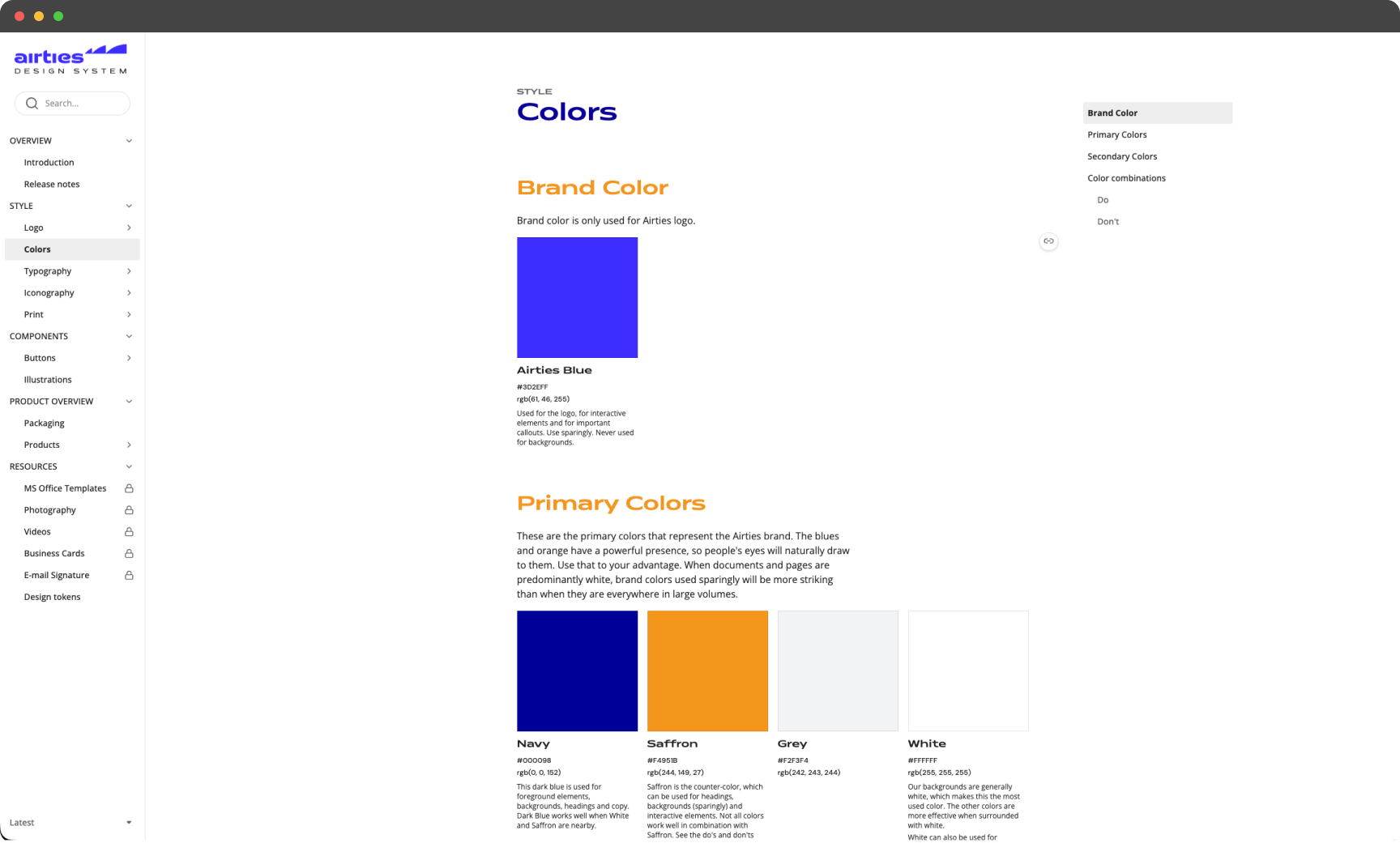 Design System Colors