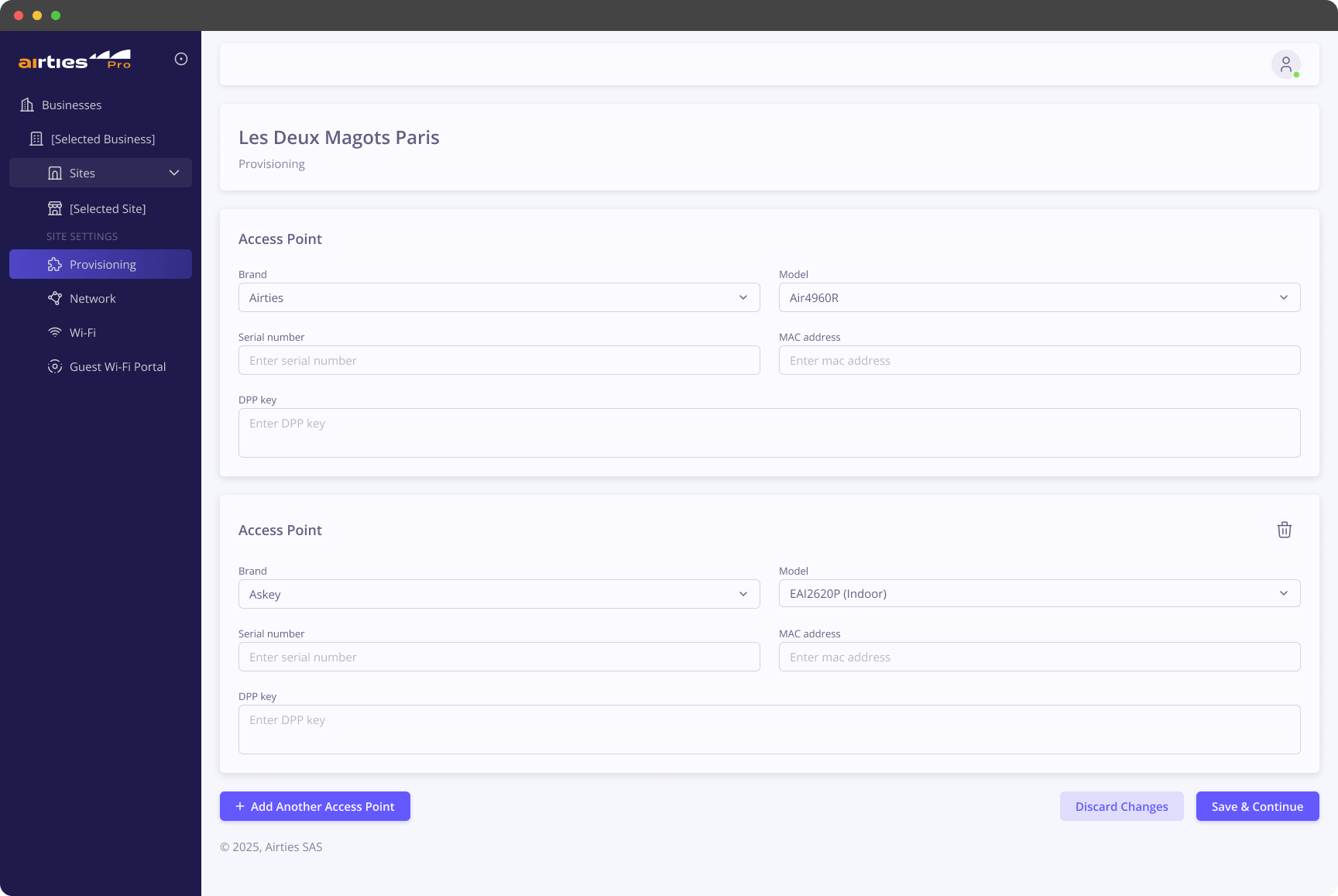 Provisioning